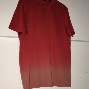 Theory New L Ombre Short Sleeve Shirt Rusty Orange